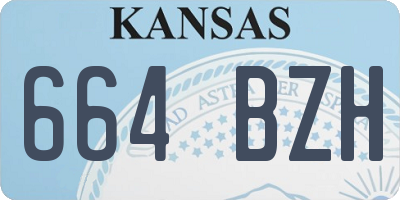 KS license plate 664BZH