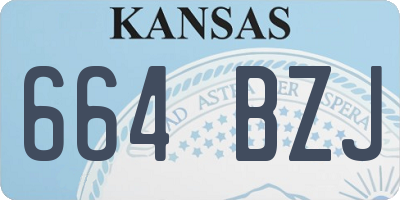 KS license plate 664BZJ