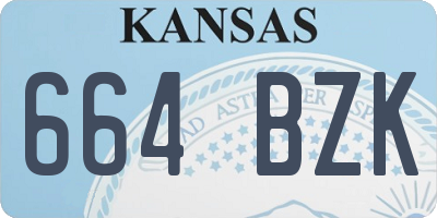 KS license plate 664BZK