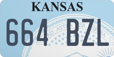 KS license plate 664BZL
