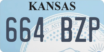 KS license plate 664BZP
