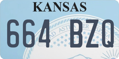 KS license plate 664BZQ