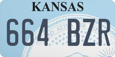 KS license plate 664BZR