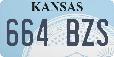 KS license plate 664BZS