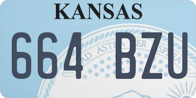 KS license plate 664BZU