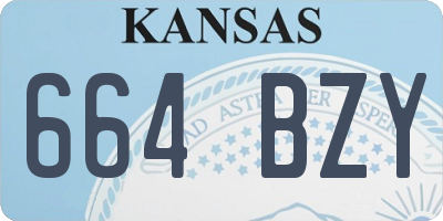 KS license plate 664BZY