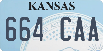 KS license plate 664CAA