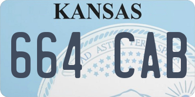 KS license plate 664CAB