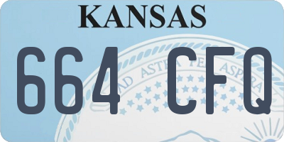 KS license plate 664CFQ