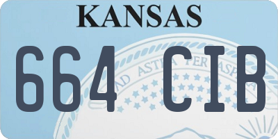 KS license plate 664CIB