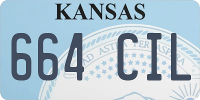KS license plate 664CIL