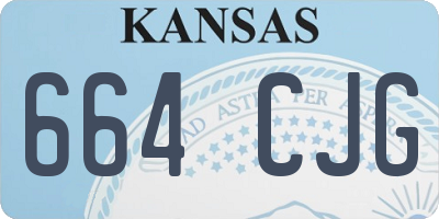 KS license plate 664CJG
