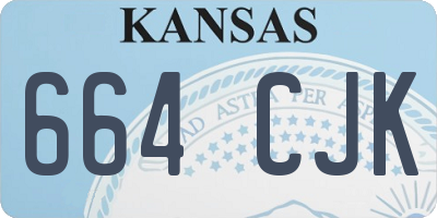 KS license plate 664CJK