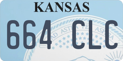 KS license plate 664CLC