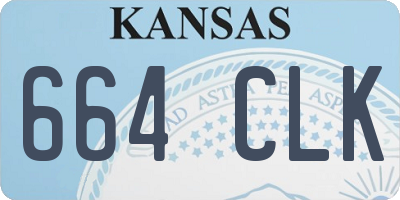 KS license plate 664CLK