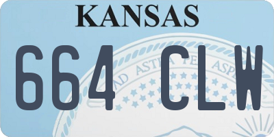 KS license plate 664CLW