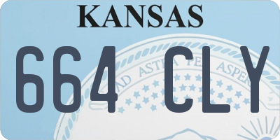 KS license plate 664CLY