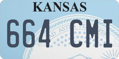 KS license plate 664CMI