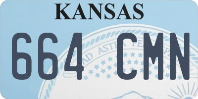 KS license plate 664CMN