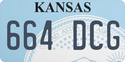 KS license plate 664DCG