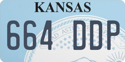 KS license plate 664DDP