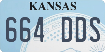 KS license plate 664DDS