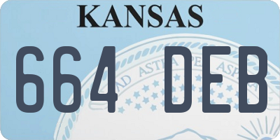 KS license plate 664DEB