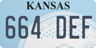 KS license plate 664DEF