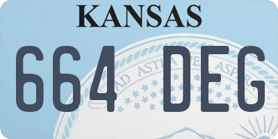 KS license plate 664DEG