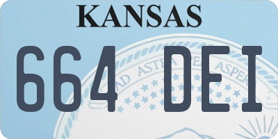 KS license plate 664DEI