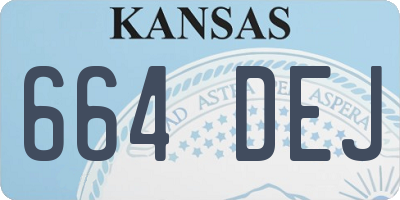 KS license plate 664DEJ