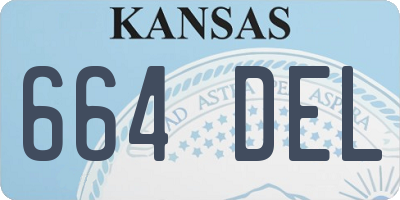 KS license plate 664DEL