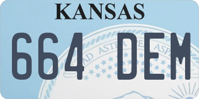 KS license plate 664DEM