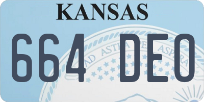 KS license plate 664DEO
