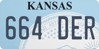 KS license plate 664DER