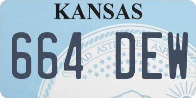 KS license plate 664DEW
