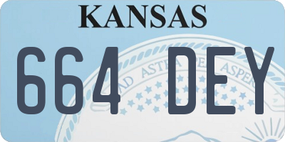 KS license plate 664DEY