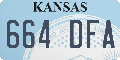 KS license plate 664DFA