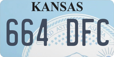 KS license plate 664DFC