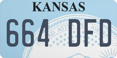 KS license plate 664DFD