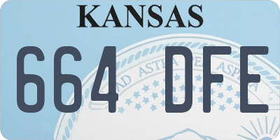 KS license plate 664DFE
