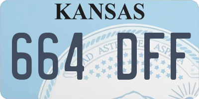 KS license plate 664DFF