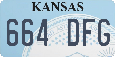 KS license plate 664DFG