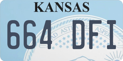 KS license plate 664DFI