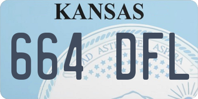 KS license plate 664DFL