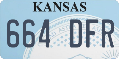 KS license plate 664DFR
