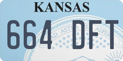 KS license plate 664DFT