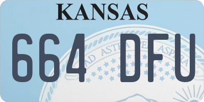 KS license plate 664DFU