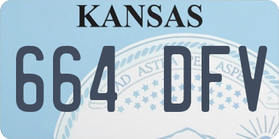 KS license plate 664DFV