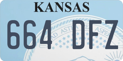 KS license plate 664DFZ